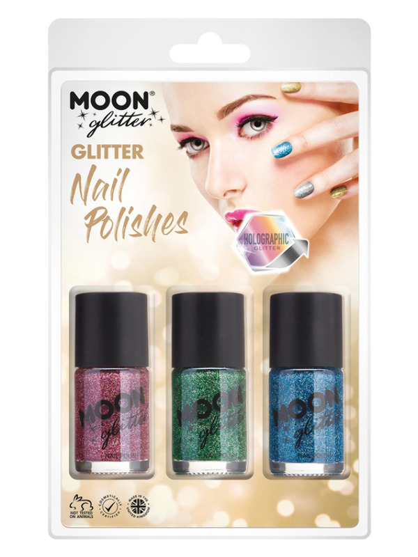 Moon Glitter Holographic Nail Polish,