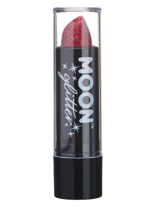 Moon Glitter Holographic Glitter Lipstick, Red