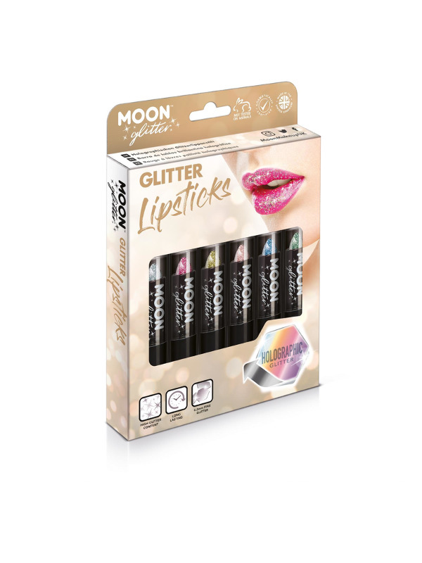 Moon Glitter Hologrpahic Glitter Lipstick, Assorte