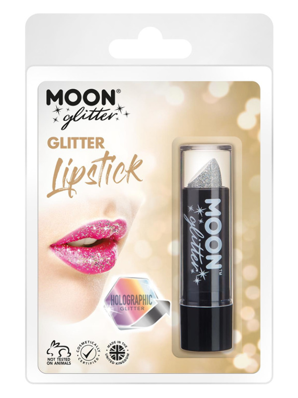 Moon Glitter Hologrpahic Glitter Lipstick, Silver