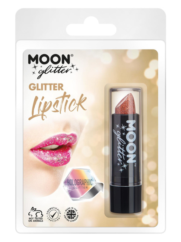 Moon Glitter Hologrpahic Glitter Lipstick, Rose Go