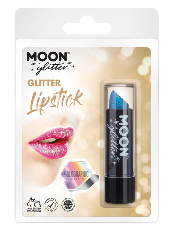 Moon Glitter  Holographic Glitter Lipstick, Blue