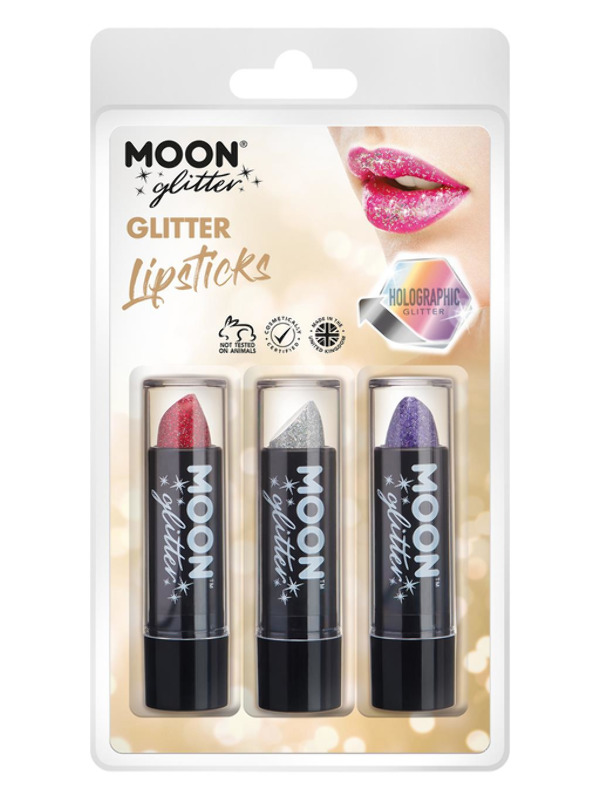 Moon Glitter Holographic Glitter Lipstick,