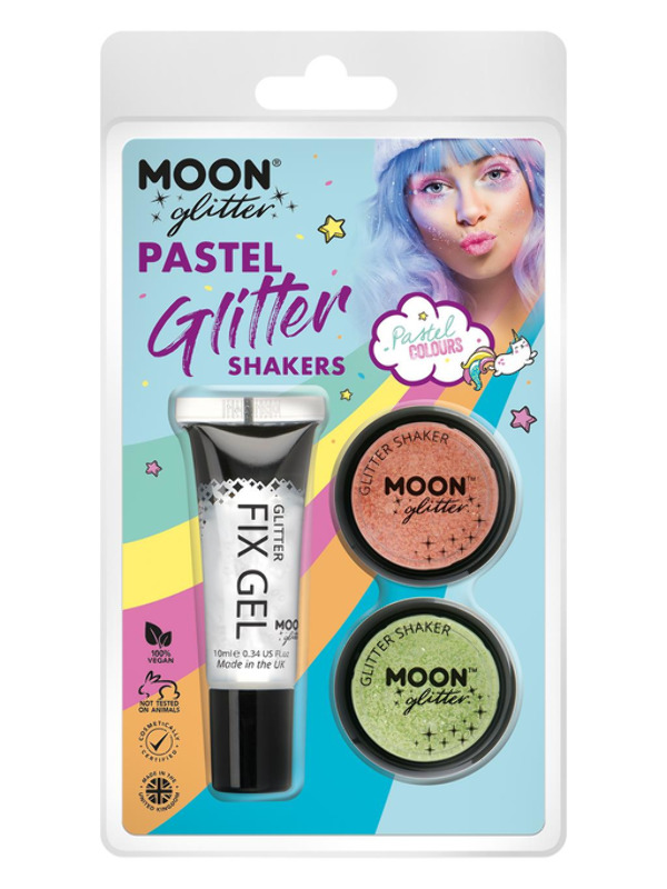 Moon Glitter Pastel Glitter Shakers,