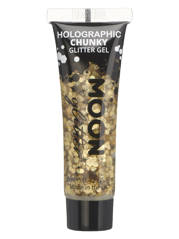 Moon Glitter Holographic Chunky Glitter Gel, Gold