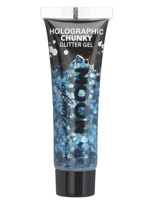 Moon Glitter Holographic Chunky Glitter Gel, Blue