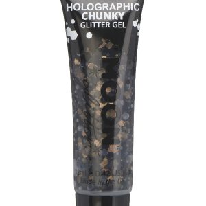 Moon Glitter Holographic Chunky Glitter Gel, Black