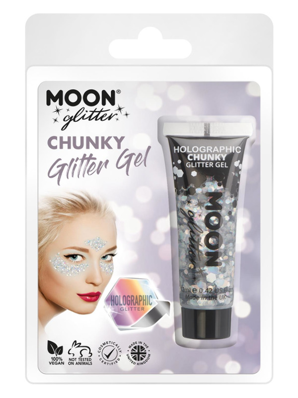 Moon Glitter Holographic Chunky Glitter Gel, Sil