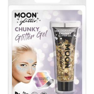 Moon Glitter Holographic Chunky Glitter Gel, Gol