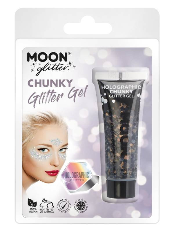 Moon Glitter Holographic Chunky Glitter Gel, Bla