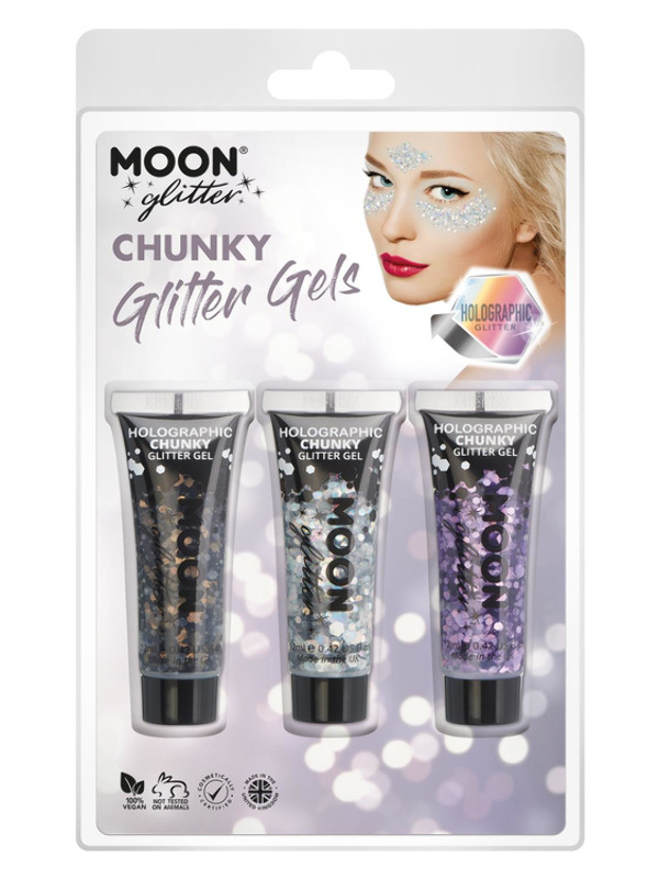 Moon Glitter Holographic Chunky Glitter Gel,