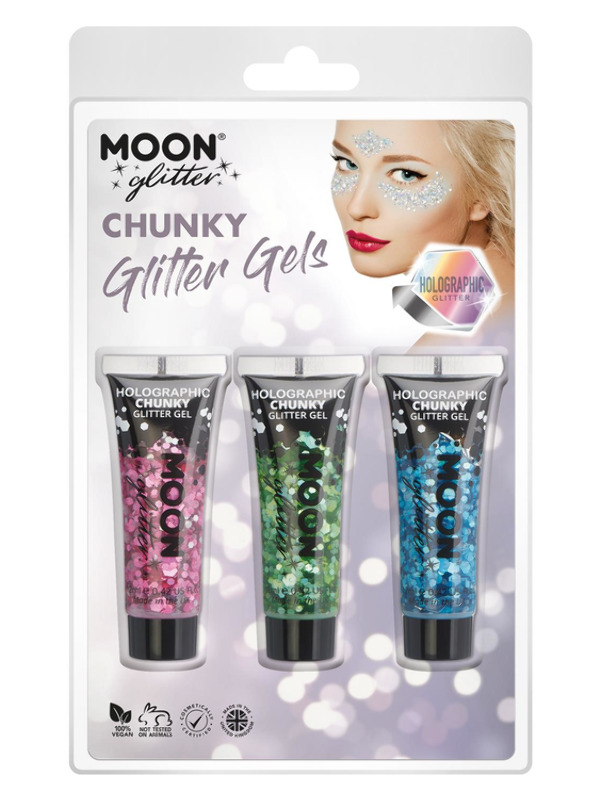 Moon Glitter Holographic Chunky Glitter Gel,