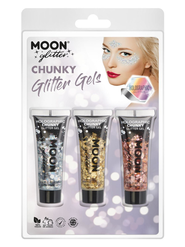 Moon Glitter Holographic Chunky Glitter Gel,