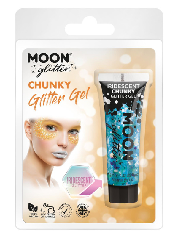 Moon Glitter Iridescent Chunky Glitter Gel, Blue