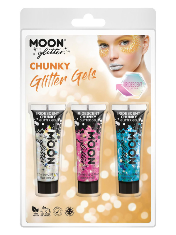 Moon Glitter Iridescent Chunky Glitter Gel,