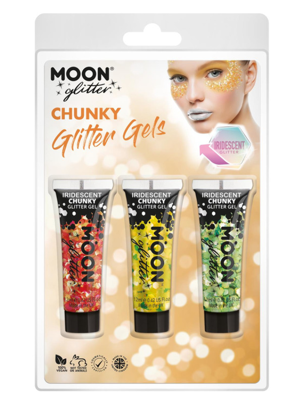 Moon Glitter Iridescent Chunky Glitter Gel,