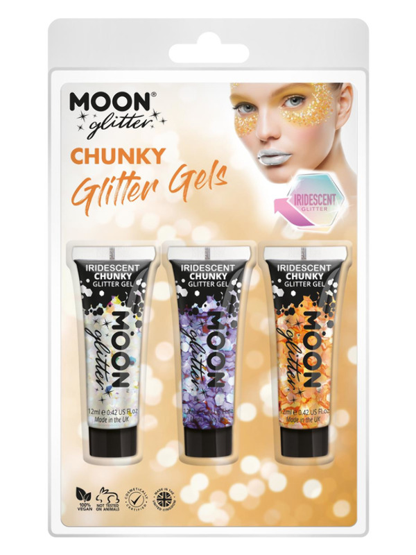 Moon Glitter Iridescent Chunky Glitter Gel,