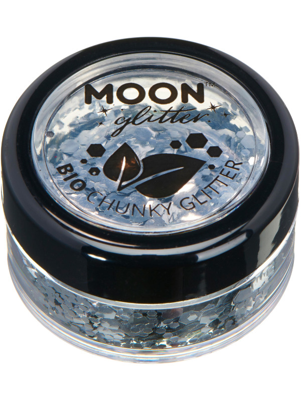 Moon Glitter Bio Chunky Glitter, Silver