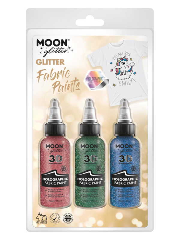 Moon Glitter Holographic Glitter Fabric Paint,