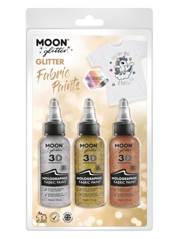 Moon Glitter Holographic Glitter Fabric Paint,
