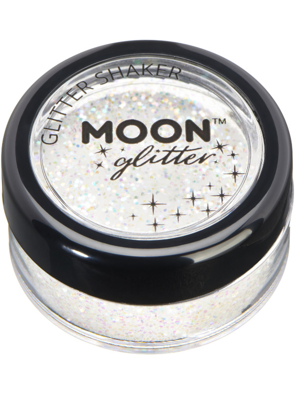 Moon Glitter Iridescent Glitter Shakers, White