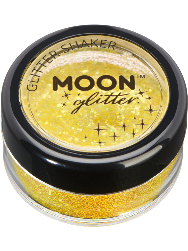 Moon Glitter Iridescent Glitter Shakers, Yellow