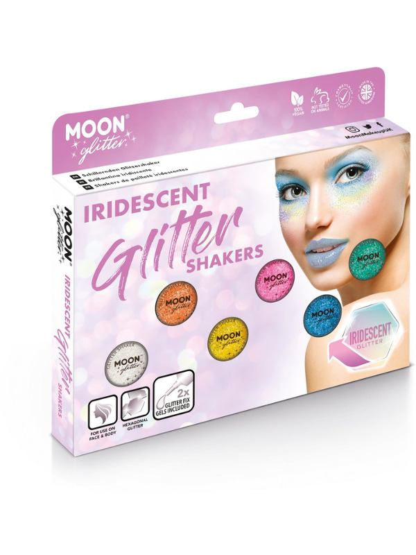 Moon Glitter Iridescent Glitter Shakers, Assorted
