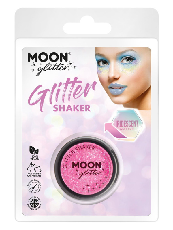Moon Glitter Iridescent Glitter Shakers, Pink