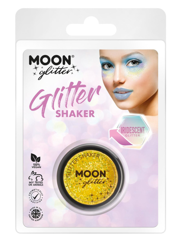 Moon Glitter Iridescent Glitter Shakers, Yellow