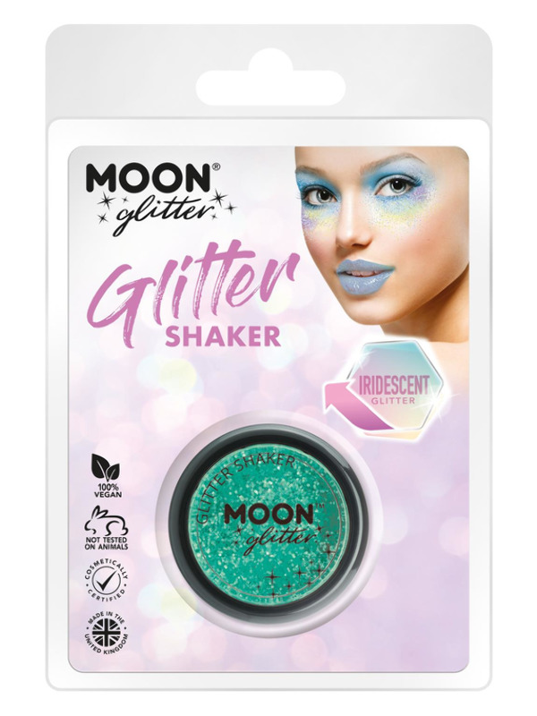 Moon Glitter Iridescent Glitter Shakers, Green