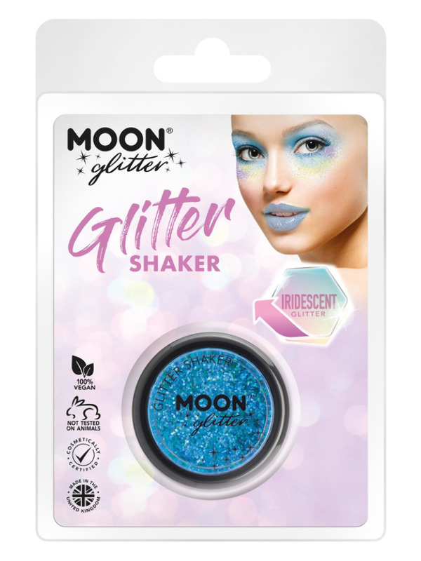 Moon Glitter Iridescent Glitter Shakers, Blue