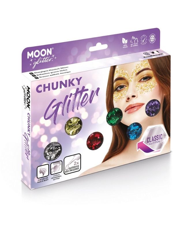 Moon Glitter Classic Chunky Glitter, Assorted