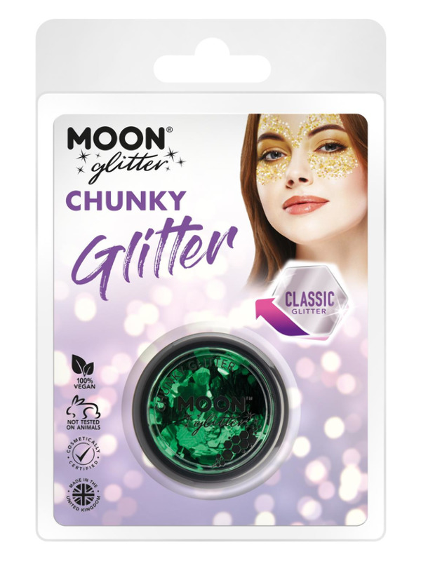 Moon Glitter Classic Chunky Glitter, Green