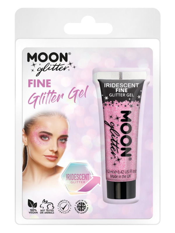 Moon Glitter Iridescent Glitter Gel, Pink