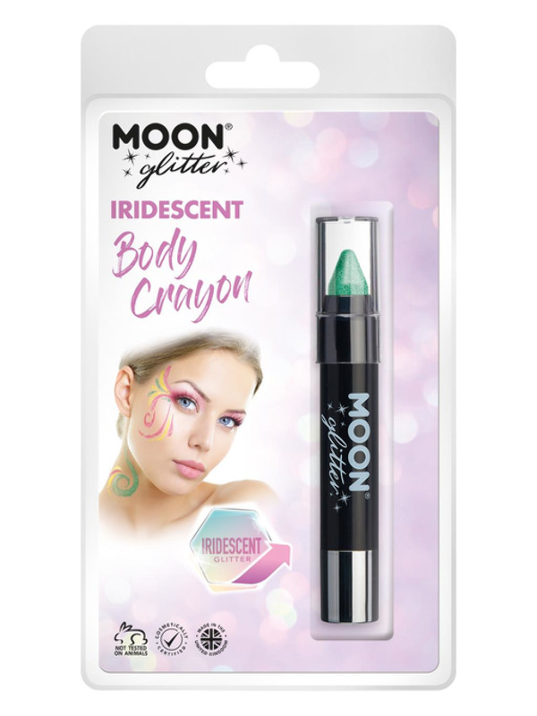 Moon Glitter Iridescent Body Crayons, Green