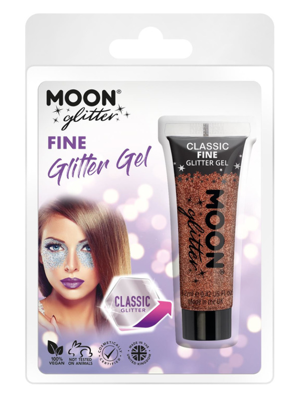 Moon Glitter Classic Fine Glitter Gel, Copper