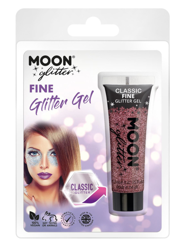 Moon Glitter Classic Fine Glitter Gel, Pink