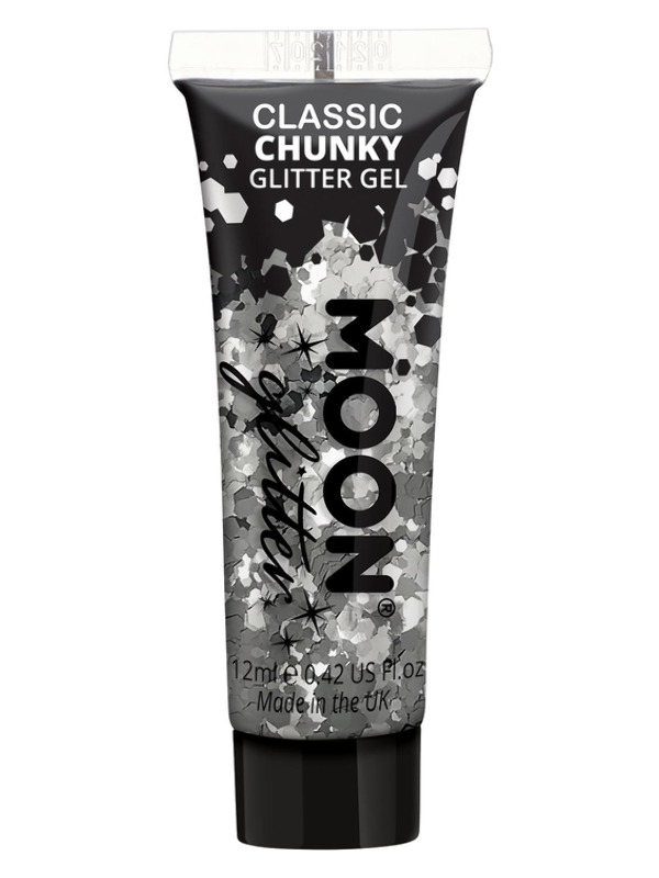 Moon Glitter Classic Chunky Glitter Gel, Silver