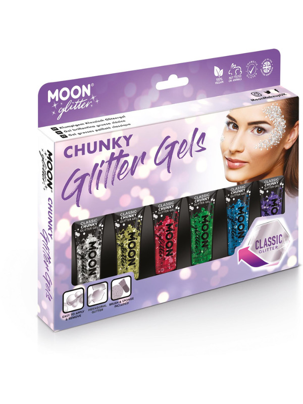 Moon Glitter Classic Chunky Glitter Gel, Assorted