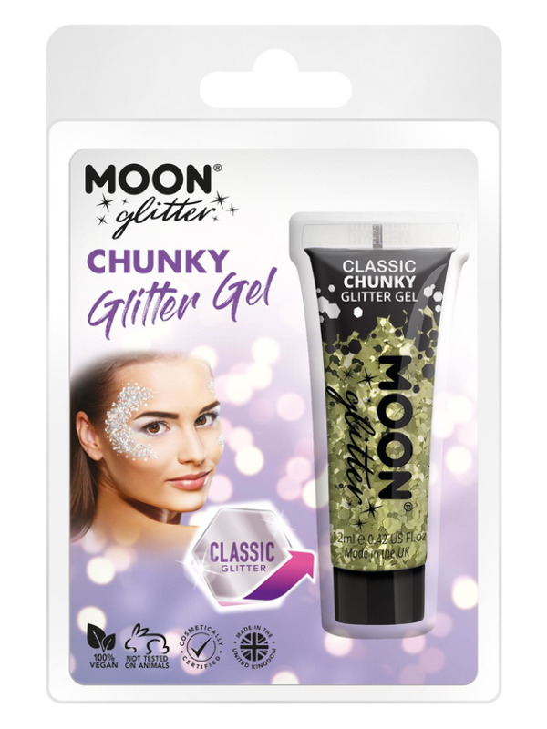 Moon Glitter Classic Chunky Glitter Gel, Gold