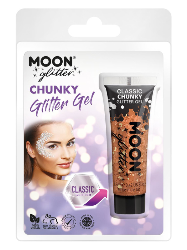 Moon Glitter Classic Chunky Glitter Gel, Copper