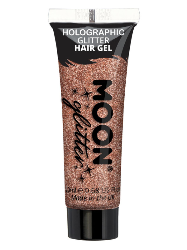 Moon Glitter Holographic Glitter Hair Gel, Rose Go