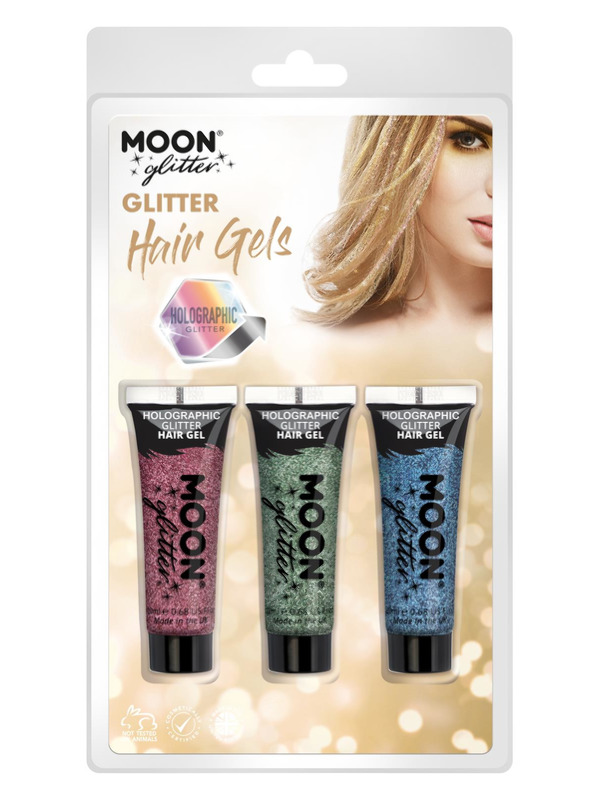 Moon Glitter Holographic Glitter Hair Gel,