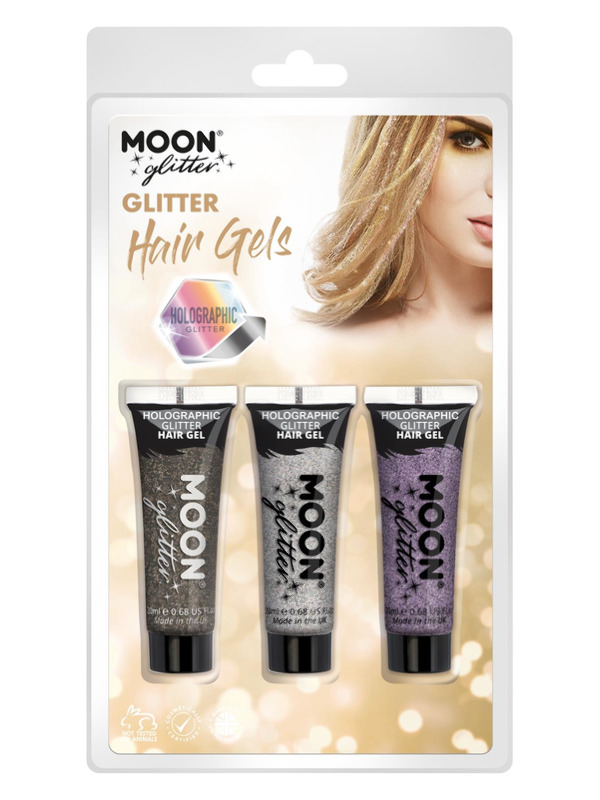 Moon Glitter Holographic Glitter Hair Gel,