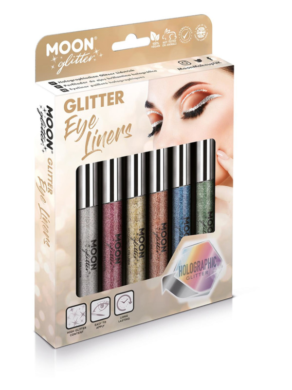 Moon Glitter Holographic Glitter Eye Liner, Assort