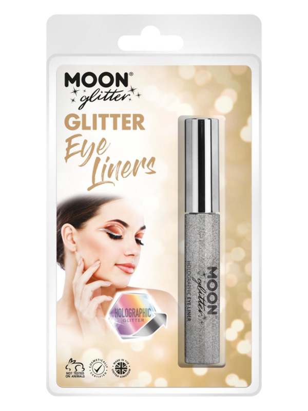 Moon Glitter Holographic Glitter Eye Liner, Silver
