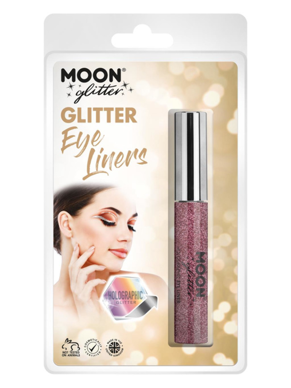 Moon Glitter Holographic Glitter Eye Liner, Pink