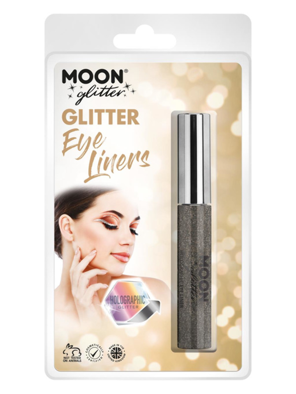 Moon Glitter Holographic Glitter Eye Liner, Black