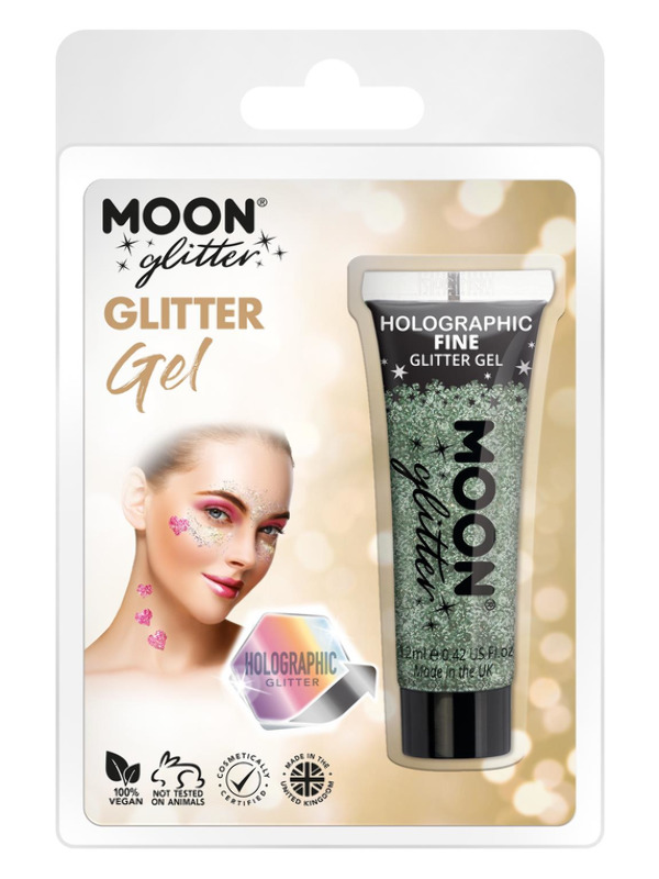 Moon Glitter Holographic Fine Glitter Gel, Green