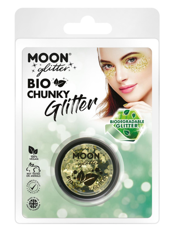 Moon Glitter Bio Chunky Glitter, Gold